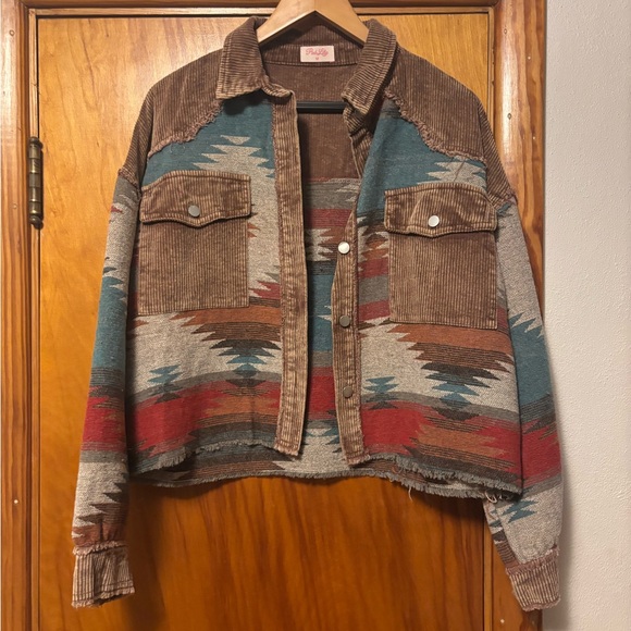 Pink Lily Multicolor Aztec Jacket - Picture 1 of 2